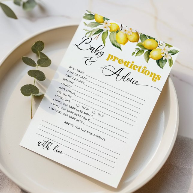 Citron bébé prédictions et carte de conseil (Créateur téléchargé)
