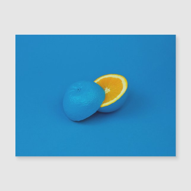 citron bleu coupé en deux moitiés (Devant)