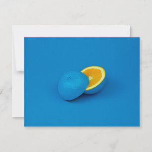 citron bleu coupé en deux moitiés