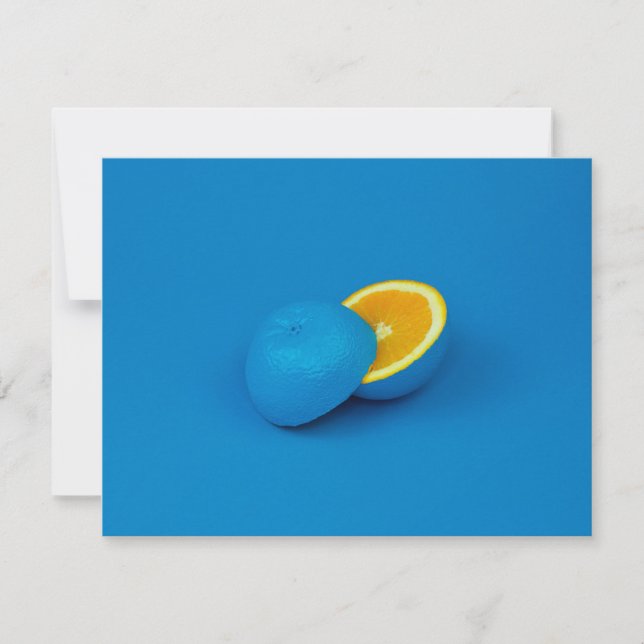 citron bleu coupé en deux moitiés (Devant)