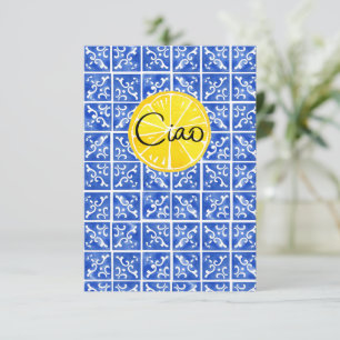 Citron & Carrelage Bonjour en italien : carte "Cia