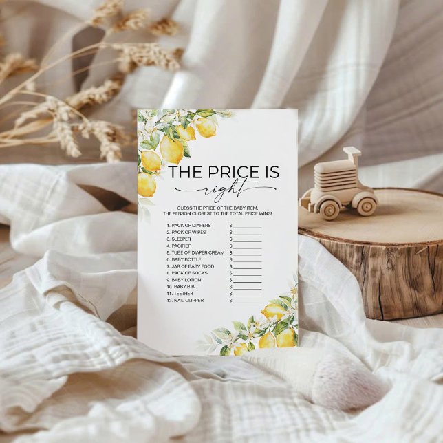 Citron Citrus Baby shower Le Prix Est Bon Jeu (Créateur téléchargé)