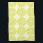 Citron Citrus Retro Serviette de cuisine Cadeau<br><div class="desc">Des citrons décorent cette serviette de cuisine. Le design est issu de l'art original.</div>