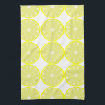 Citron Citrus Retro Serviette de cuisine Cadeau<br><div class="desc">Des citrons décorent cette serviette de cuisine. Le design est issu de l'art original.</div>