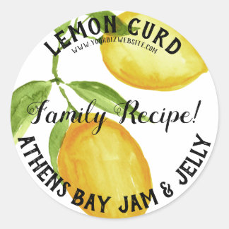Citron curd Étiquette d'affaires