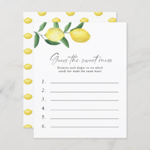 Citron - Devinez le jeu de Baby shower de la douce