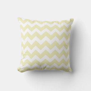 Citron et blanc Chevron Zig Zag Coussin