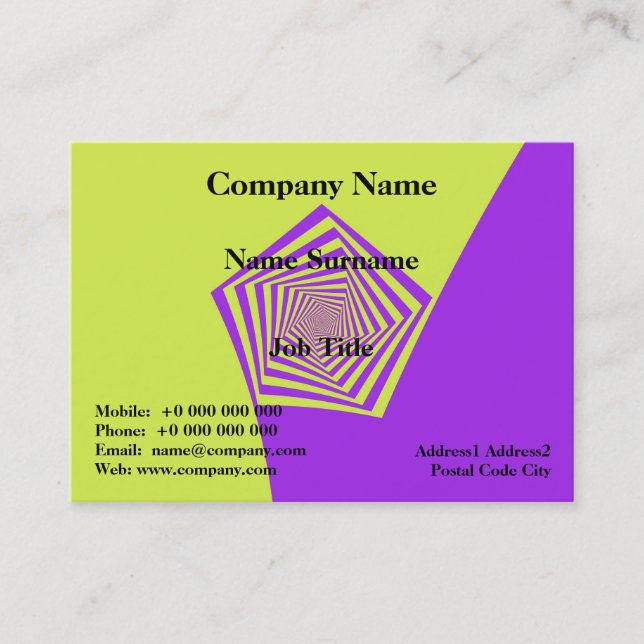Citron et Carte de visite Lilac Spiral Chubby (Devant)