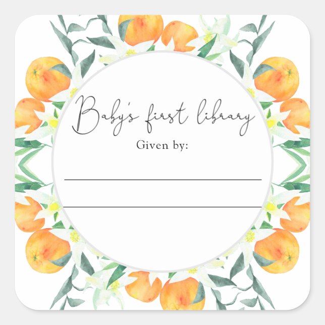 Citron - Étiquette de livre pour Baby Shower, livr (Devant)