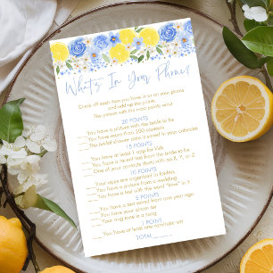 Citron floral bleu Ce qui est dans votre jeu de nu
