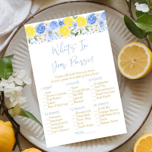 Citron floral bleu Ce qui est dans votre jeu de sa