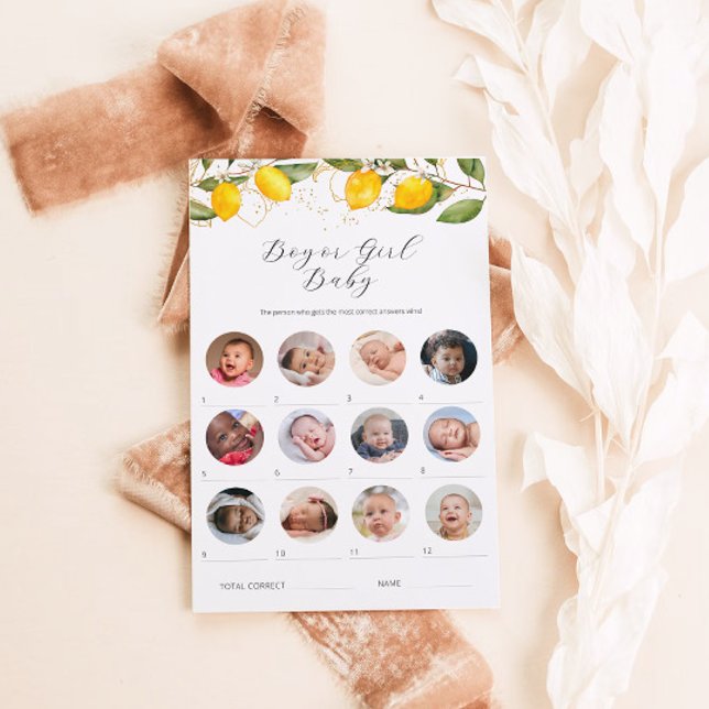 Citron garçon ou fille Baby shower jeu (Créateur téléchargé)