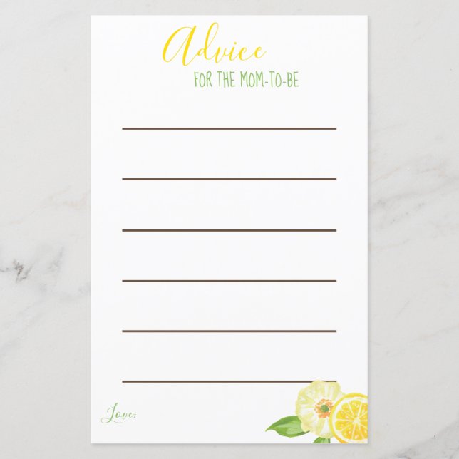 Citron jaune Citrus Maman pour être des cartes de  (Devant)