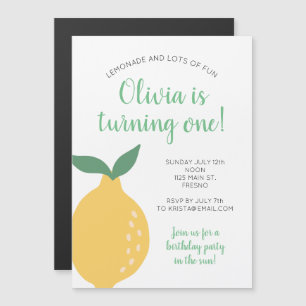Citron jaune premier anniversaire à un anniversair