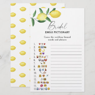 Citron - jeu de pictionary pour la baby shower emo