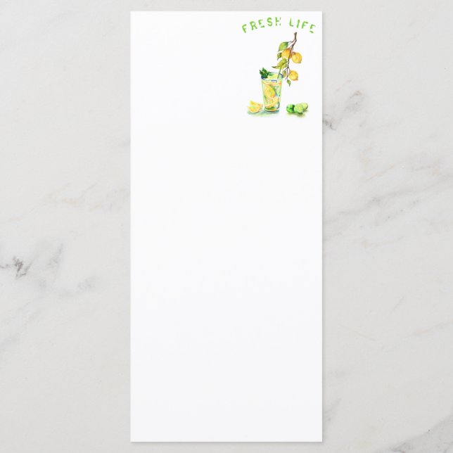 Citron Jus Cool Boire la soirée d'été Menu (Dos)