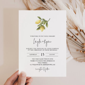 CITRON Lemon Faire-part de mariage