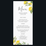 Citron Mariage Menu Feuillage Élégant Citrus Rusti<br><div class="desc">♥ Cartes de menu élégantes et élégantes. Tous les détails sont DESSUS À LA MAIN, vous pouvez être sûr que ce design est unique. Les citrons sont extraordinaires pour n'importe quelle fête. Quelle meilleure façon d'accueillir l'arrivée du printemps qu'une fête fruitée comme un mariage au citron ? La belle couleur...</div>