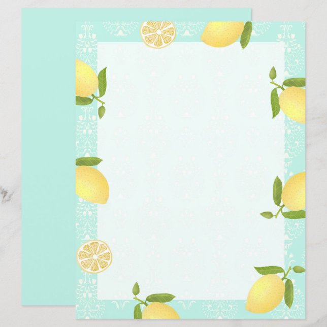 Citron Motif Aimer Bleu (Devant / Derrière)