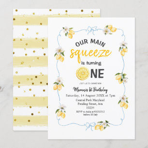 Citron Notre Squeeze Principal Invitation de fête 