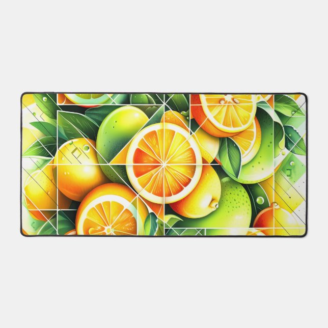 Citron orange botanique citrus géométrique (Recto)