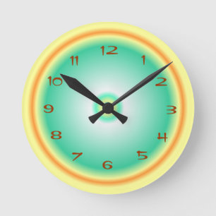 Citron /Orange de vert de chaux > horloge de