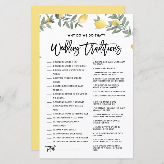 Citron Pourquoi Faisons-Nous Ce Jeu De Traditions  (Devant / Derrière)