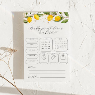 Citron Prédictions & Conseils Baby shower Jeu