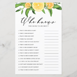 Citron qui connaît maman le meilleur jeu de douche