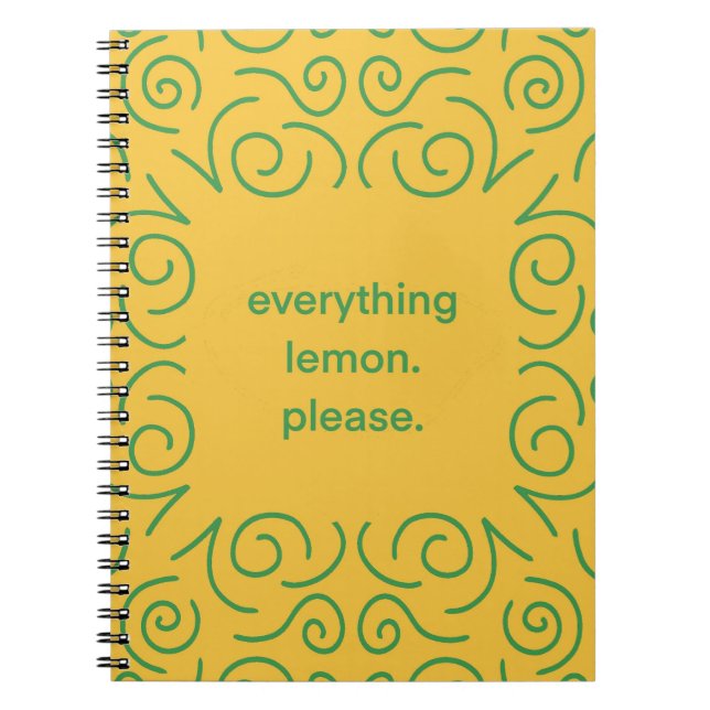 Citron tout Carnet spiral (Devant)