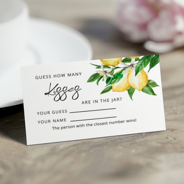 Citron vert Combien de Baisers Cartes de Jeu (Créateur téléchargé)