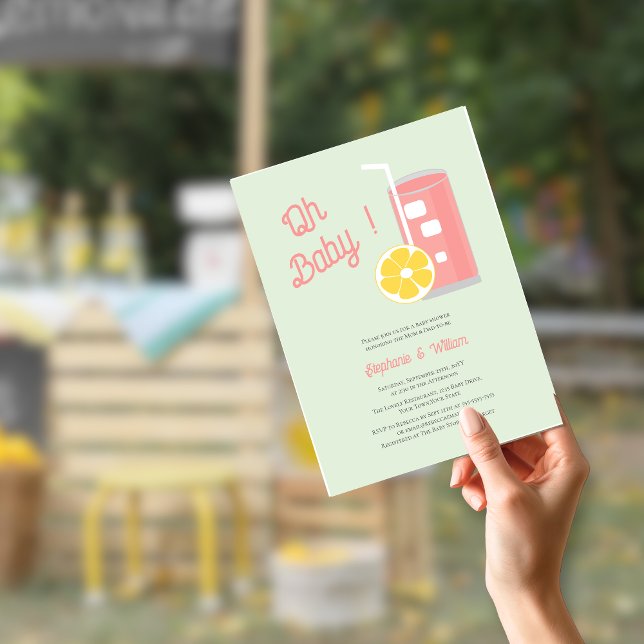 Citronade rose budget Oh Baby shower QR Code (Créateur téléchargé)