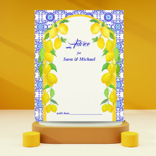 Citrons aquarelle mariage de la mariée Amalfi