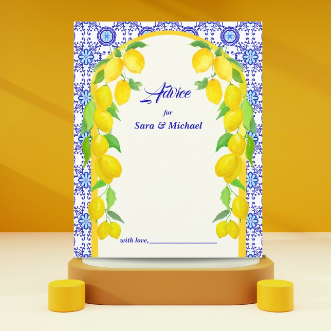 Citrons aquarelle mariage de la mariée Amalfi (Créateur téléchargé)