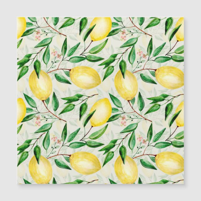 citrons aquarelle, motif de fruits sans soudure. (Devant)