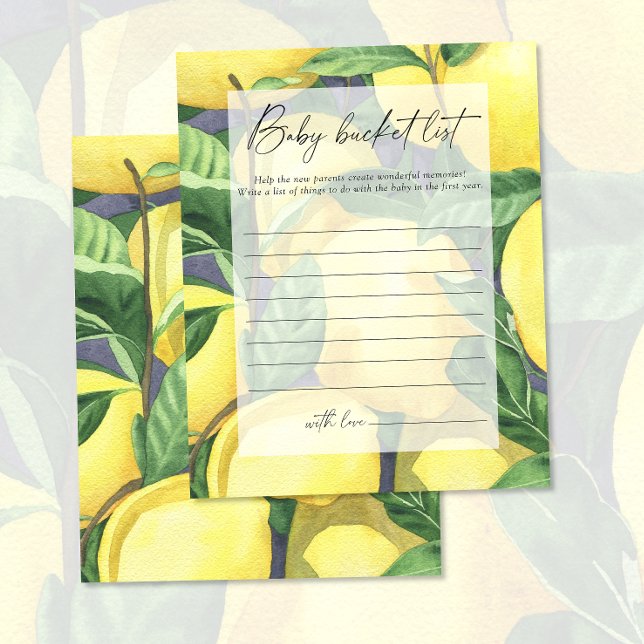 Citrons - Baby bucket liste jeu (Créateur téléchargé)