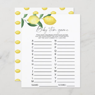 Citrons - Baby Item Jeu. Jeu baby shower