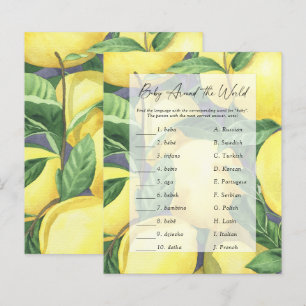 Citrons - Bébé autour du monde Jeu de Baby Shower