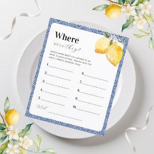 Citrons & Carreaux Où Étaient-Ils Fête des mariées