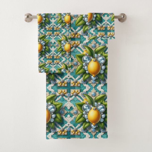 Citrons Diamants Art Déco Luxe (En situation)