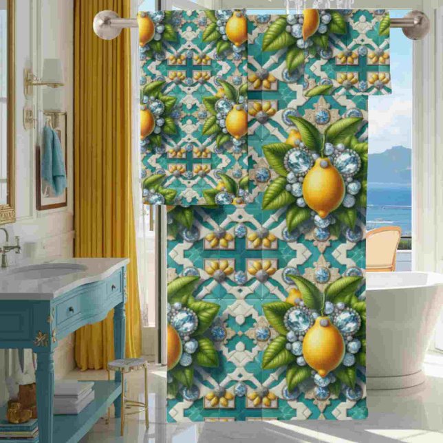 Citrons Diamants Art Déco Luxe (Créateur téléchargé)