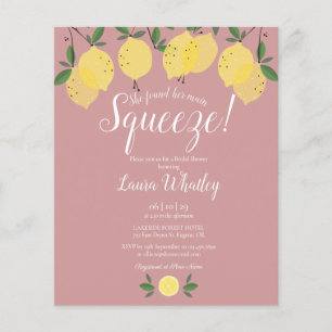 Citrons Dusty Rose Invitation budgétaire Fête des 