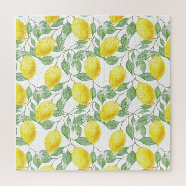 Citrons et Feuilles Design Jigsaw Puzzle (Vertical)