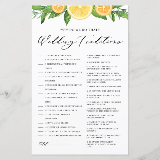 Citrons et Oranges Traditions Mariages Jeu de douc (Devant)