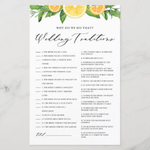 Citrons et Oranges Traditions Mariages Jeu de douc