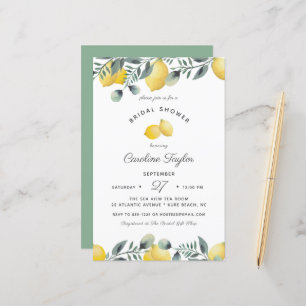 Citrons Eucalyptus Budget Douche nuptiale Invitati