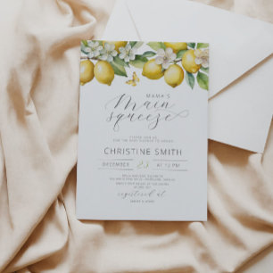 Citrons Fruits Citrus Baby shower Invitation