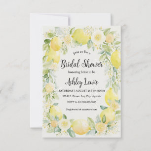 Citrons invitation de douche nuptiale, douche citr