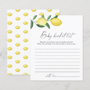 Citrons - Jeu de liste de bébé à faire