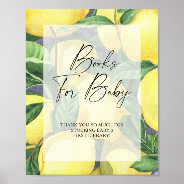 Citrons - livres pour bébé affiche (Devant)
